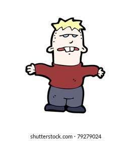 caricatura de un niño enojado