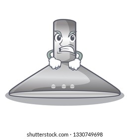 Angry kitchen hood isolated with the cartoon