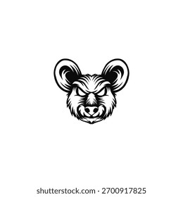 Logotipo de ilustração da cabeça do coala irritado