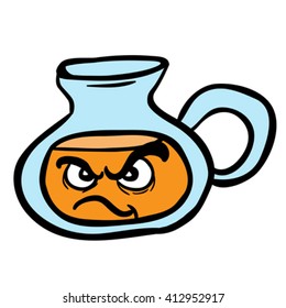 angry lemonade jug cartoon illustration