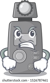 Angry light meter on the cartoon table