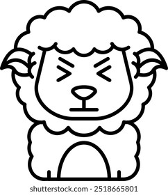 Wütende Linie, Vektorsymbol-Design