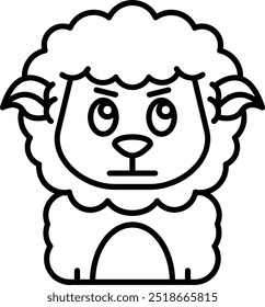 Diseño de icono de Vector de línea enojada