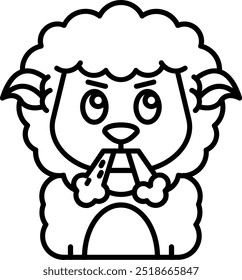 Diseño de icono de Vector de línea enojada