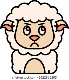 Angry Line vector Icon Design