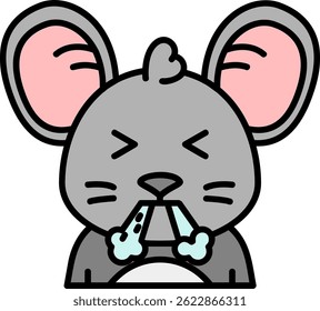 Angry Line vector Icon Design