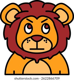 Diseño de icono de Vector de línea enojada