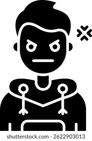Wütende Linie, Vektorsymbol-Design