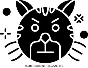 Diseño de icono de Vector de línea enojada