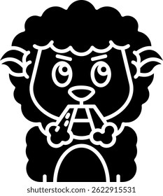 Design de ícone de vetor de linha irritada