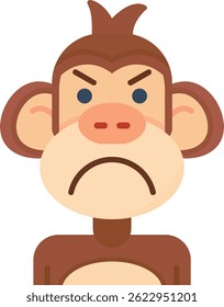 Angry Line vector Icon Design