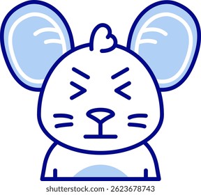 Angry Line vector Icon Design