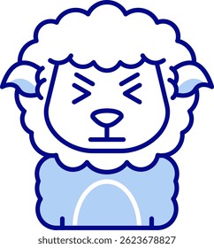 Design de ícone de vetor de linha irritada