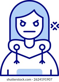 Wütende Linie, Vektorsymbol-Design