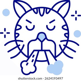 Angry Line vector Icon Design