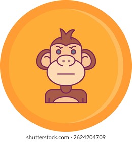 Design de ícone de vetor de linha irritada