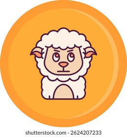 Design de ícone de vetor de linha irritada