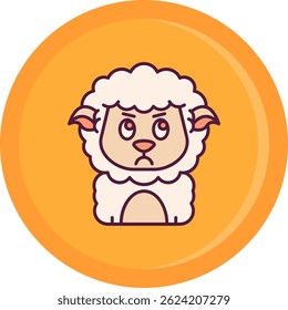 Design de ícone de vetor de linha irritada