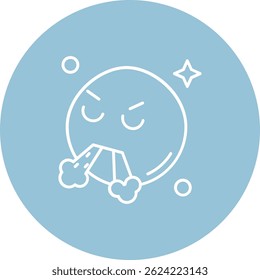 Angry Line vector Icon Design