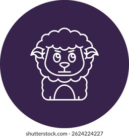 Angry Line vector Icon Design