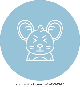 Design de ícone de vetor de linha irritada