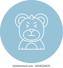 Angry Line vector Icon Design