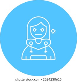 Wütende Linie, Vektorsymbol-Design