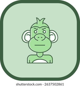 Angry Line vector Icon Design