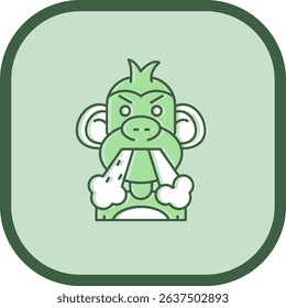 Angry Line vector Icon Design