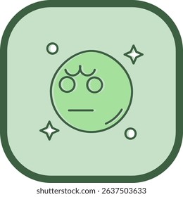 Angry Line vector Icon Design