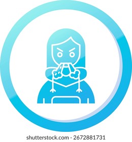 Diseño de icono de Vector de línea enojada