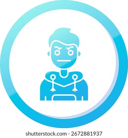 Angry Line vector Icon Design