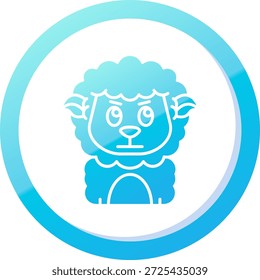 Design de ícone de vetor de linha irritada