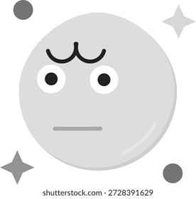 Design de ícone de vetor de linha irritada