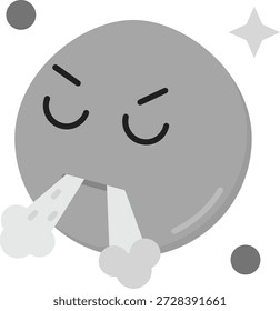 Design de ícone de vetor de linha irritada