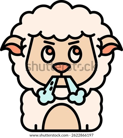 Angry Line vector Icon Design