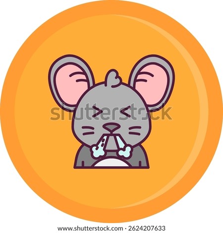Angry Line vector Icon Design
