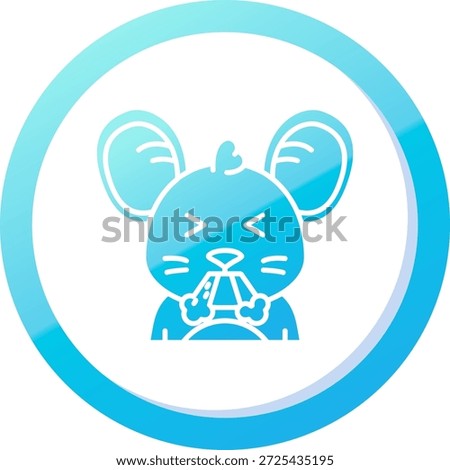 Angry Line vector Icon Design