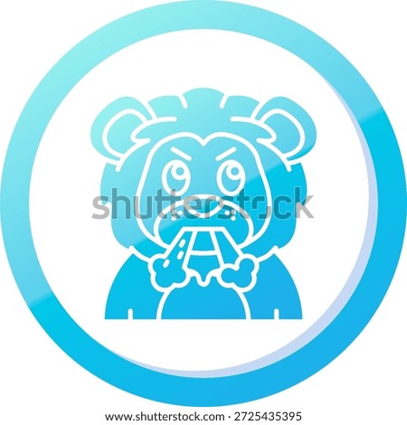 Angry Line vector Icon Design