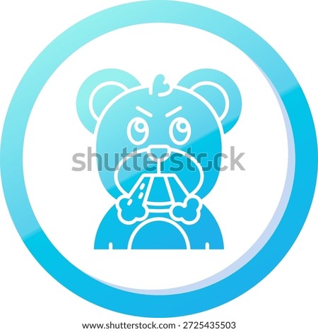 Angry Line vector Icon Design