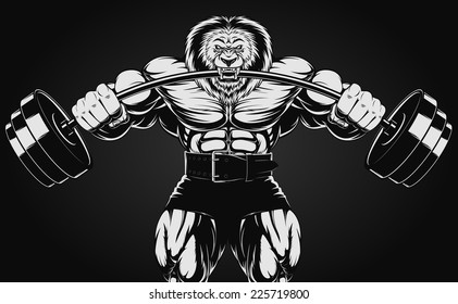 Bodybuilding Lion Images Stock Photos Vectors Shutterstock