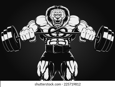 Angry lion