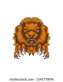 Angry lion design vector illustration