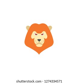 angry lion face icon