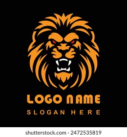 Angry Lion Face Logo With Vector File