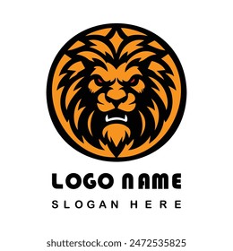 Angry Lion Face Logo With Vector File