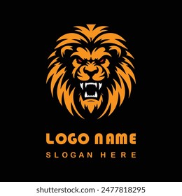 Angry Lion Face Logo With Vector File