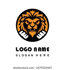 Angry Lion Face Logo With Vector File
