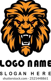 Angry Lion Face Logo With Vector File