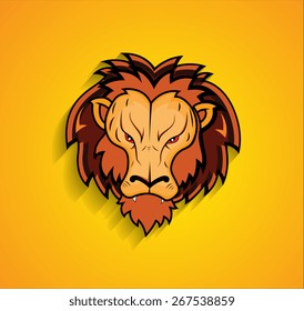 Angry Lion Face Mascot